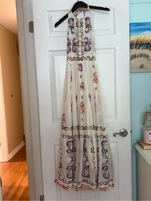 Anthropologie Medallion Halter Maxi Dress thumbnail 2