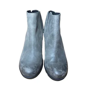 Sorel Joan of Arctic III size 7 Wedge Chelsea Boots Womens Leather Ankle gray thumbnail 5