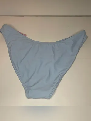 Wild Fable Light Blue Low Rise High Leg Cheeky Swim Bottoms Womens Size Large L thumbnail 5