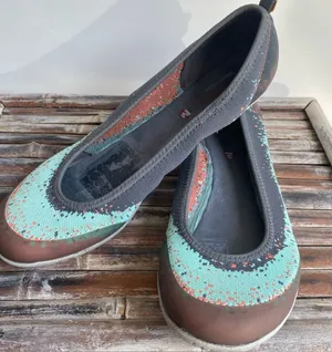 Merrell mimix meld stretchy knit ballet flats comfort shoes teal brown casual 9 thumbnail 1