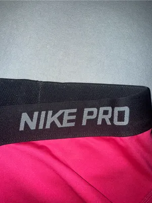 Nike Women's Hot Pink Pro Training Shorts with Black Waistband thumbnail 3