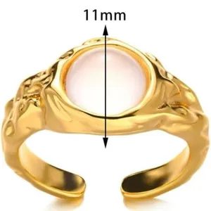 Gold Adjustable Ring with Vintage thumbnail 4
