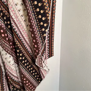 Women's True Wrap Maxi Skirt White Black Brown Pink Floral Geometric Boho Gypsy thumbnail 7
