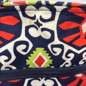 Vera Bradley Sierra Quilted Cotton Shoulder Bag Navy Red‎ Geometric Tote thumbnail 6
