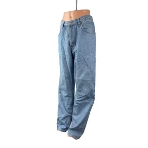 Wrangler Women's Blue High Rise Baggy Relaxed Straight Leg Denim Jeans 34x34 thumbnail 4