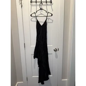 Women’s Bardot Arella Dress Asymmetrical High Low Open Back V Neck Black 8 M thumbnail 3