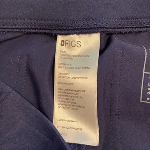 FIGS Technical Collection Pants size S inseam 30” waist 30” elastic navy blue thumbnail 7