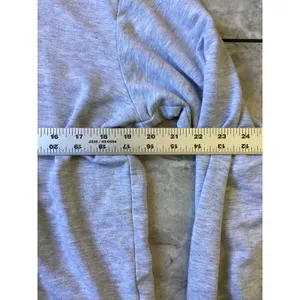 Three Dots Women Heather Gray Quarter Zip Fleece Sweatshirt Pullover Size M thumbnail 3