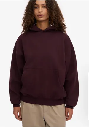 Colorful Standard Organic Oversized Hoodie in Oxblood Red Large thumbnail 1