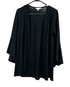 LC Lauren Conrad‎ size small black open front cardigan sweater bell sleeves thumbnail 1
