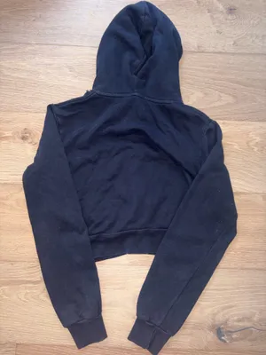 brandy melville zip up hoodie with pockets navy thumbnail 2