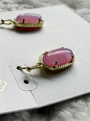 Kendra Scott Elisa Pink Opalescent Resin And Gold thumbnail 5