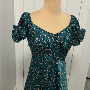 Hello Molly Spiced Ginger Medley Green Leopard Maxi Dress thumbnail 5