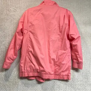 Vintage London Fog Pink All Weather 80s Zip-up Jacket Barbiecore‎ Glam thumbnail 5