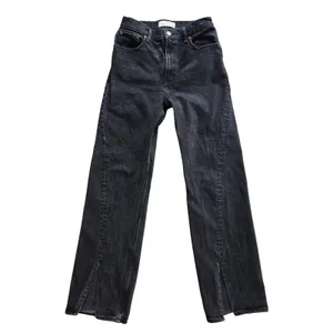 Abercrombie &‎ Fitch 90s Relaxed High Rise Jeans Black Slit Hem 27 / 4 thumbnail 2