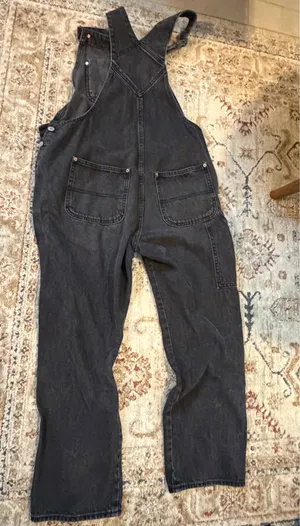 Old Navy Black Denim Overalls thumbnail 2
