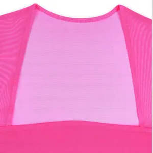 NWT‎ REORIA Mesh Sleeve Square Neck Bodysuit – Hot Pink – Small thumbnail 4