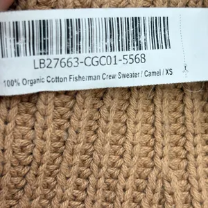 Quince Fisherman Crew Sweater Women XS Camel 100% Organic Cotton Ribbed Knit Top thumbnail 8
