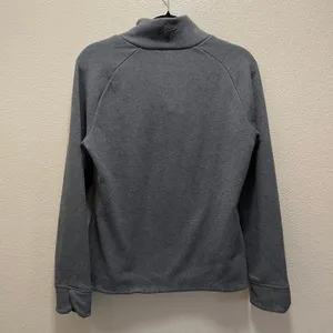 REI Sweater Heather Gray Shawl Collar Long Sleeve Pullover Fleece Sz M thumbnail 3