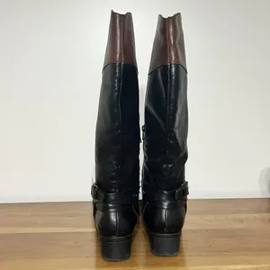 Women's‎ Rampage Iakopa Black & Brown Mid-Calf Tall Riding Boots Size 8 M thumbnail 4