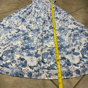 Abercrombie & Fitch Blue and White Floral Maxi Sundress Sz S Cottagecore Beach thumbnail 15