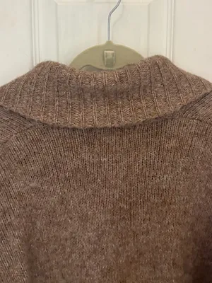 Old Navy Heathered Cozy Shawl Cardigan on Heathered Camel thumbnail 7