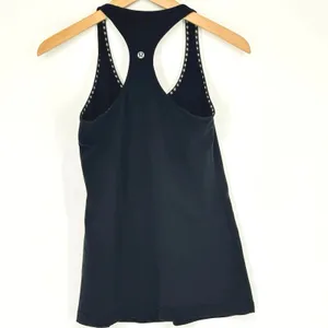 Lululemon Racerback Tank Top Womens Size 2 Yoga Running Pilates Athleisure Black thumbnail 5