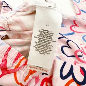 BedHead Pajamas Hearts Organic Cotton Two (2) Piece Pajama PJ Set Pink thumbnail 15