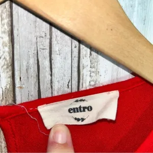 Entro Embroidered Floral Red Blouse •Large thumbnail 5