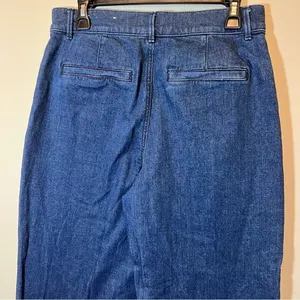 Loft Women’s High Rise Trousers‎ Dark Wash Wide Leg Jeans 6 thumbnail 6