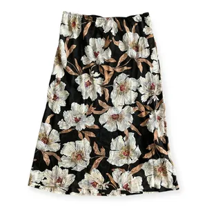 Womens Rho Black Floral Slip Skirt thumbnail 5