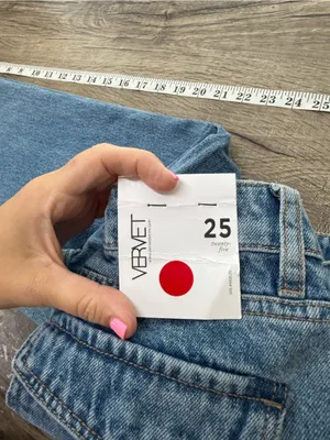 VERVET BY FLYING MONKEY HIGH RISE WIDE LEG CARGO‎ JEANS V3446 size 25 NWT thumbnail 6