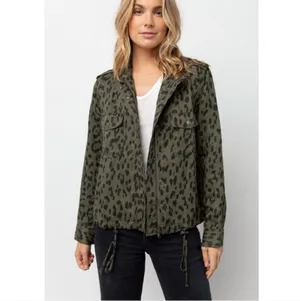 Rails Green Leopard Bomber Jacket thumbnail 3