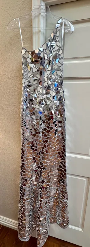 Sherri Hill This beautiful mirror dress was worn for less than one hour! Perfect condition! thumbnail 1