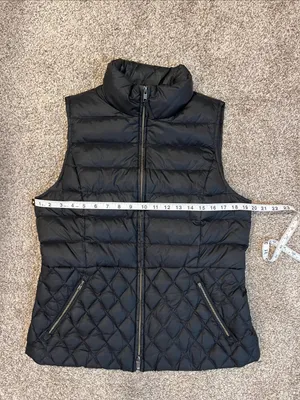 Talbots Down Filled Puffer Vest in Black Size Medium thumbnail 7