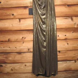 Mac Duggal 26537 Womens Draped One Shoulder Grecian Metallic Gown Dress thumbnail 13