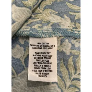 Society Social by Crown & Ivy Fit and Flare Midi Dress Blue Floral Cotton Size L thumbnail 7