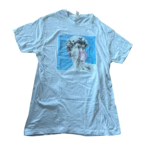 Classic Michelangelo’s statue of David blowing bubblegum white t-shirt 🔥 thumbnail 1