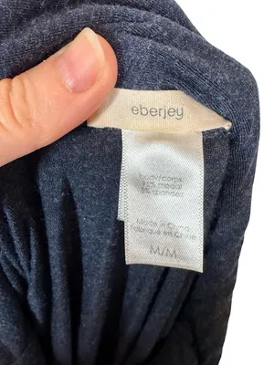 Eberjey Gisele TENCEL Modal Long Sleeve PJ Top Heathered Navy/Ivory thumbnail 8
