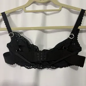For‎ Love And Lemons Sophie Eyelet Bra Black Romantic Feminine Dainty Small thumbnail 10