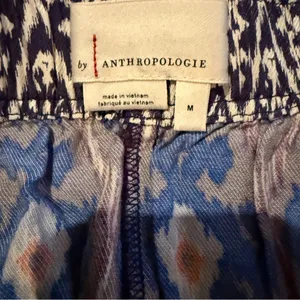 Anthropologie Value Blue Aztec Printed Wide Leg Pull On Pants‎ Sz M thumbnail 9