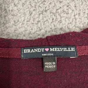 Brandy Melville Robin Hoodie Women OS Maroon Lightweight Pullover‎ thumbnail 3
