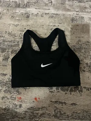 Nike Black Medium Support Non Padded Swoosh 2.0 Sports Bra Size Small thumbnail 2