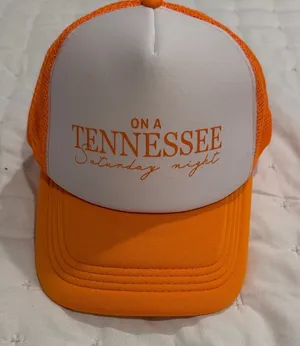On a Tennessee Saturday Night Orange and White Trucker Hat thumbnail 1