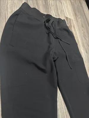Women’s Black Jogger Scrub Pants with Drawstring Waist Size XS thumbnail 8