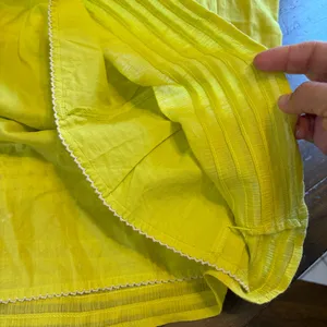 Anthropologie Ipanema Sun Dress by Edme & Esyllte Chartreuse Embroidered Cotton thumbnail 8