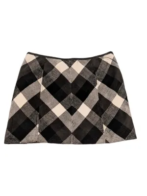 Free People Twiggy Herringbone Plaid Mini Skirt Size 8 NWT thumbnail 4