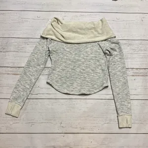 Free People FP Movement Pullover Cowlneck Off Shoulders Knit Sweatshirt thumbnail 2