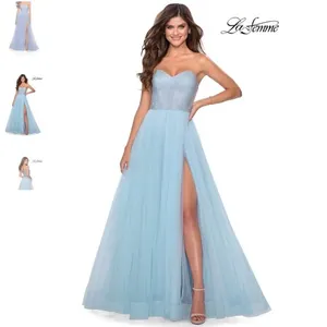 La Femme 28559 Beaded Sweetheart Tulle Ballgown 4 thumbnail 2