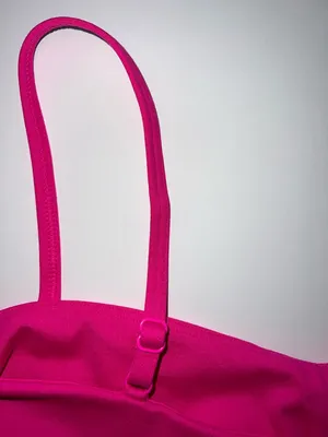GAP Hot Pink Bandeau Swimsuit top Sports Bra thumbnail 4